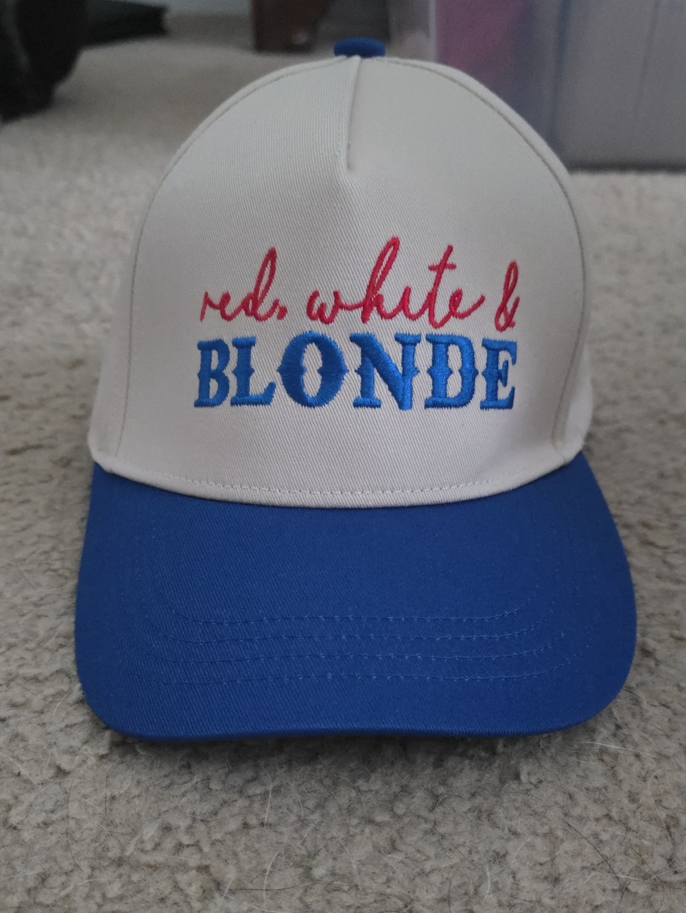 Red White & Blonde Trucker Hat